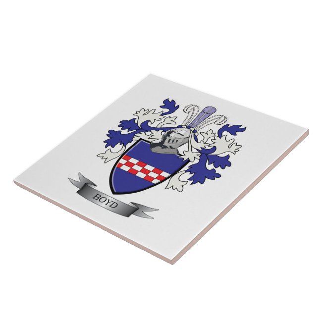 Boyd Family Crest Coat of Arms Tile (Side)
