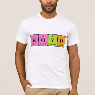 Boyd periodic table name shirt