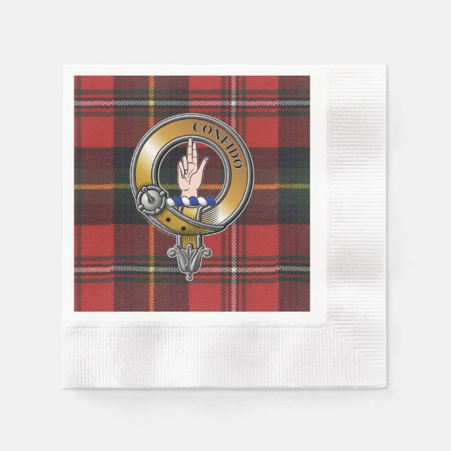 Boyd Tartan & Badge Napkin (Front)