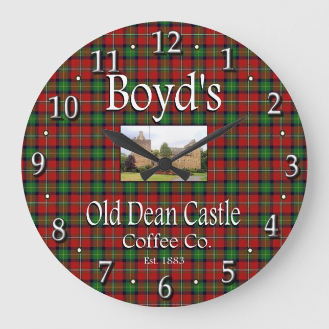 Boyd's Old Dean Castle Coffee Co. Wall Clock (Front)