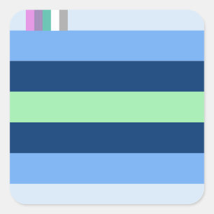 Boyflux alternate pride flag square sticker