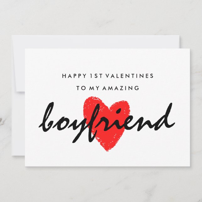 Boyfriend 1st Valentines Card (Front)