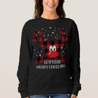 Boyfriend Always be yourself Reindeer Santa Hat Bu Sweatshirt