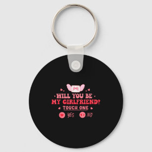 Boyfriend Ask Her Will You Be My Girlfriend Valent Key Ring
