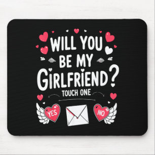 Boyfriend Ask Her Will You Be My Girlfriend Valent Mouse Pad