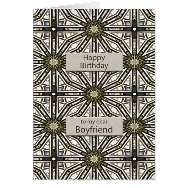 Boyfriend Birthday Abstract Mandala Design (Front)