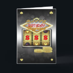 Boyfriend Birthday Greeting Card With Slots And Co<br><div class="desc">Great For those who love a flutter weather it's on the slot machines (fruit machines / one arm bandit) or just that stylish casino look</div>