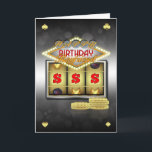 Boyfriend Birthday Greeting Card With Slots And Co<br><div class="desc">Great For those who love a flutter weather it's on the slot machines (fruit machines / one arm bandit) or just that stylish casino look</div>