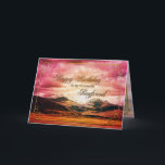 Boyfriend birthday, Sunset over the mountains Card<br><div class="desc">A beautiful sunset over the mountains. Customise this card in any way you choose.</div>