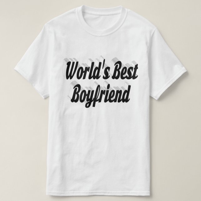 Boyfriend black script T-Shirt (Design Front)
