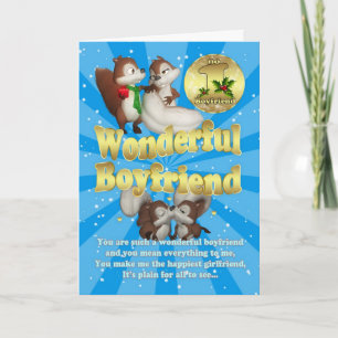 Boyfriend Christmas Card - Love Squirrels