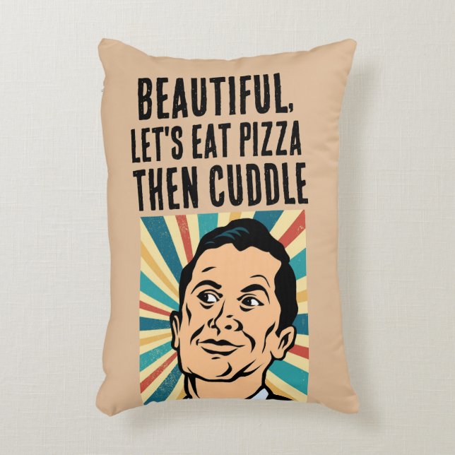BOYFRIEND CUDDLE & PIZZA PILLOWS  - "MR.PERFECT" (Front(Vertical))