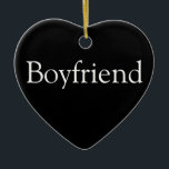 Boyfriend Definition Black and White Modern Ceramic Ornament<br><div class="desc">Personalise for your boyfriend to create a unique anytime gift. A perfect way to show him how amazing he is every day. Designed by Thisisnotme©</div>