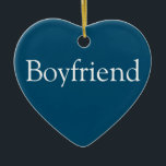 Boyfriend Definition Modern Blue Fun Ceramic Ornament<br><div class="desc">Personalise for your special boyfriend to create a unique gift. A perfect way to show him how amazing he is every day. Designed by Thisisnotme©</div>