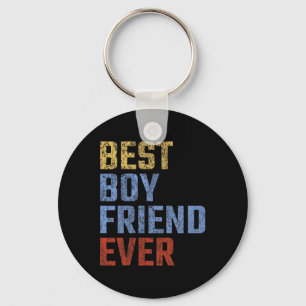 Boyfriend Ever Fathers Day Funny Vintage Retro Men Key Ring