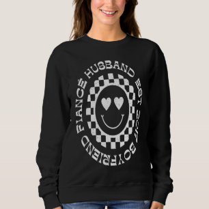 Boyfriend Fiance Husband Est 2017 Mr Mrs Retro Sm Sweatshirt