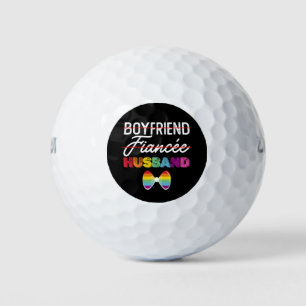 Boyfriend Fiance Husband Gay Marriage Groom LGBTQ Golf Balls
