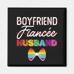 Boyfriend Fiance Husband Gay Marriage Groom LGBTQ Magnet