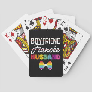 Boyfriend Fiance Husband Gay Marriage Groom LGBTQ Playing Cards