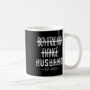 Boyfriend Fiance Husband Just Married 2023 Grooms Coffee Mug