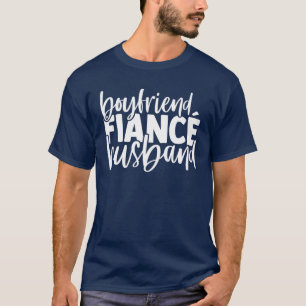 Boyfriend Fiancé Husband Matching Cute Wedding Eng T-Shirt