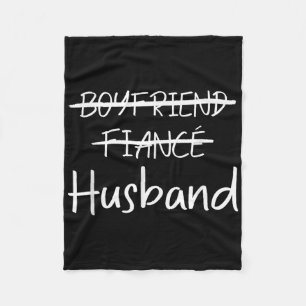 Boyfriend Fiance Husband Tees Bachelorette Wedding Fleece Blanket