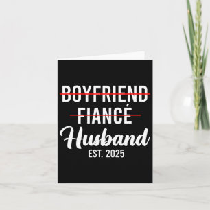 Boyfriend Fiance Husband Wedding Married Groom Est Card