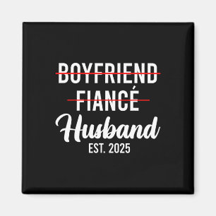Boyfriend Fiance Husband Wedding Married Groom Est Magnet