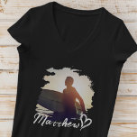 Boyfriend Grunge Heart Simple Modern Cool Photo T-Shirt<br><div class="desc">This simple and modern design is composed of modern simple playful script typography. Add custom photo.</div>