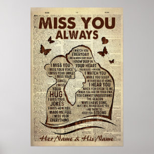 Boyfriend/Husband In Heaven Missing You Always Poster