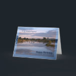 Boyfriend, Lake at dawn Birthday card<br><div class="desc">A beautiful view photograph of a lake at dawn with clouds reflecting in the water. A great way to wish someone a Happy Birthday. Copyright Norma Cornes.</div>