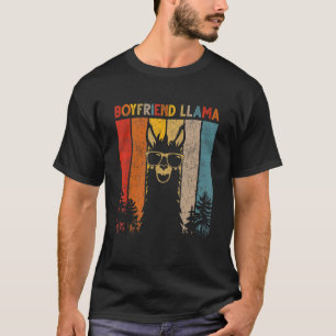 Boyfriend Llama Birthday Matching Family for Mens T-Shirt
