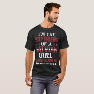 Boyfriend Of Latvian Girl Valentine Gift T-Shirt