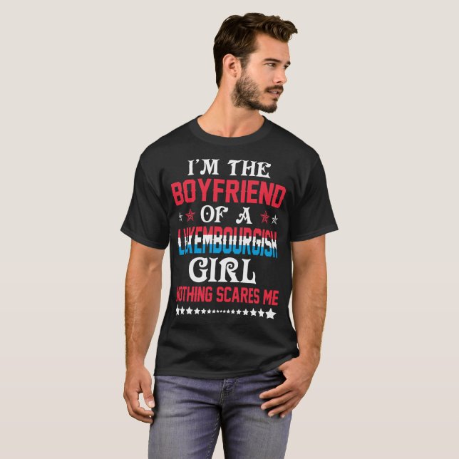 Boyfriend Of Luxembourgish Girl Valentine Gift T-Shirt (Front Full)