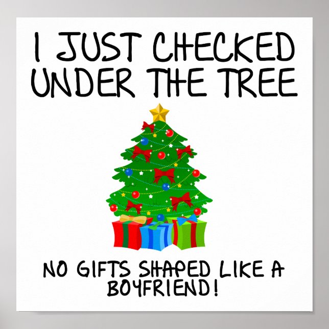 Boyfriend Shaped Gift Funny Poster (Front)