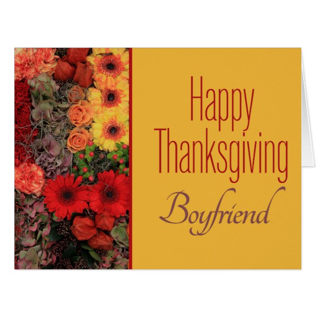 Boyfriend Thanksgiving Card (Front Horizontal)