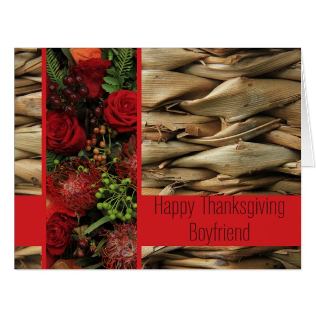 Boyfriend Thanksgiving Card (Front Horizontal)