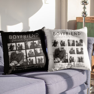 Boyfriend Together Forever Photo Collage Cushion