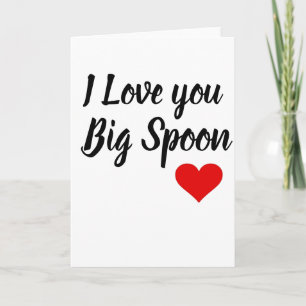 Boyfriend Valentines Card-Spooning Card-Husband Holiday Card