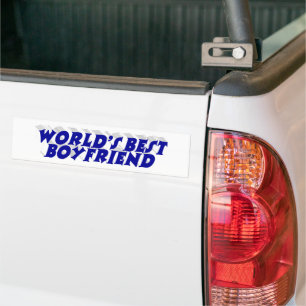 Boyfriend with blue typography  bumper sticker