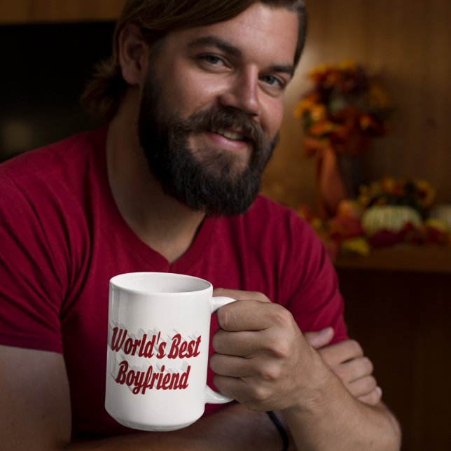 Boyfriend with burgundy half script large coffee mug (Creator Uploaded)