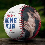 Boyfriend You're a Home Run Photo Baseball<br><div class="desc">Valentine baseball gift featuring the name of your boyfriend,  the saying "you're a home run",  a love heart,  and your name. Plus 2 photos for you to customise with your own to make this an extra special valentines/birthday gift.</div>