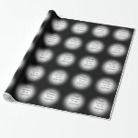 Boyfriend's birthday, black spotlight gift wrap. wrapping paper<br><div class="desc">Cool,  black and white spotlights are featured on this sweet,  birthday gift wrap for a boyfriend.</div>