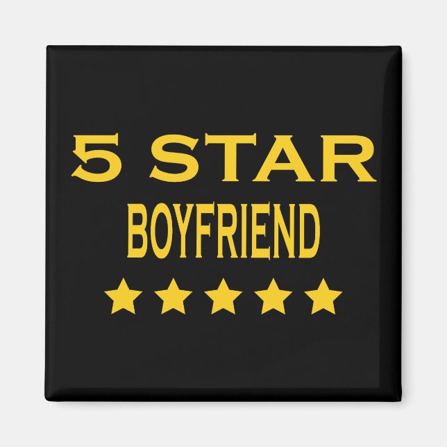 Boyfriends Birthdays Valentines 5 Star Boyfriend Magnet (Front)