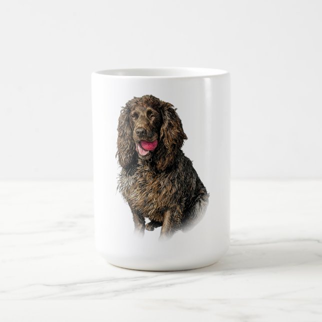 Boykin Spaniel Artistic Sketch Portrait Mug (Center)