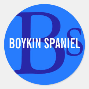 Boykin Spaniel Breed Monogram Classic Round Sticker
