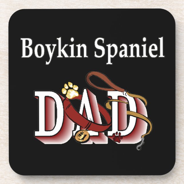 Boykin Spaniel Dad Coaster (Front)