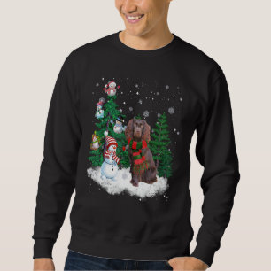Boykin Spaniel Dog Christmas Snowman Xmas Tree Paj Sweatshirt
