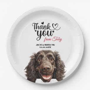 Boykin Spaniel dog Wedding Reception Paper Plate