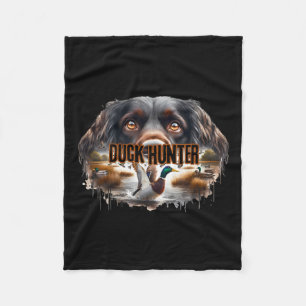 Boykin Spaniel Dog With Mallard Ducks Hunting Duck Fleece Blanket